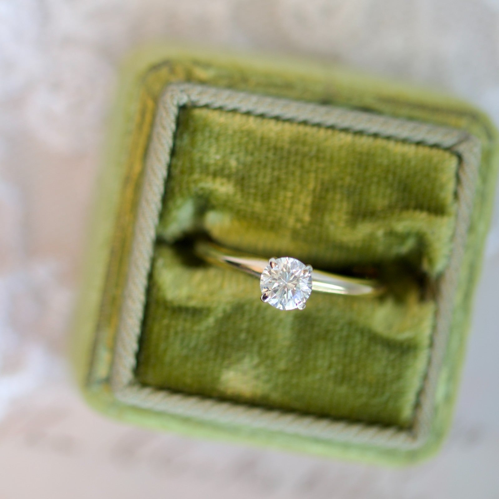 14k Yellow Gold Round 0.48tcw Diamond Solitaire Engagement Ring0
