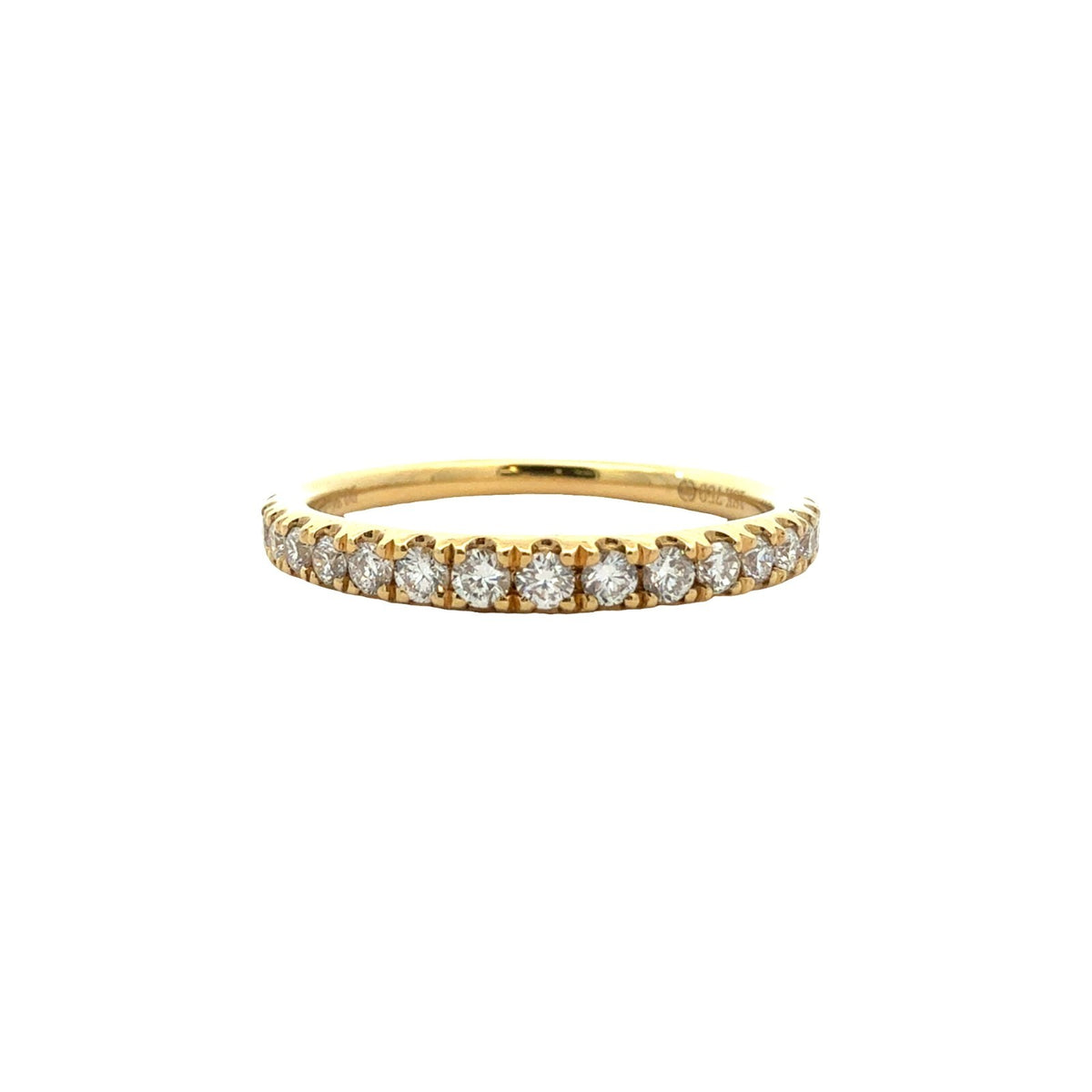 18k Yellow Gold 0.34ctw Diamond Half Eternity Band Size 6.754