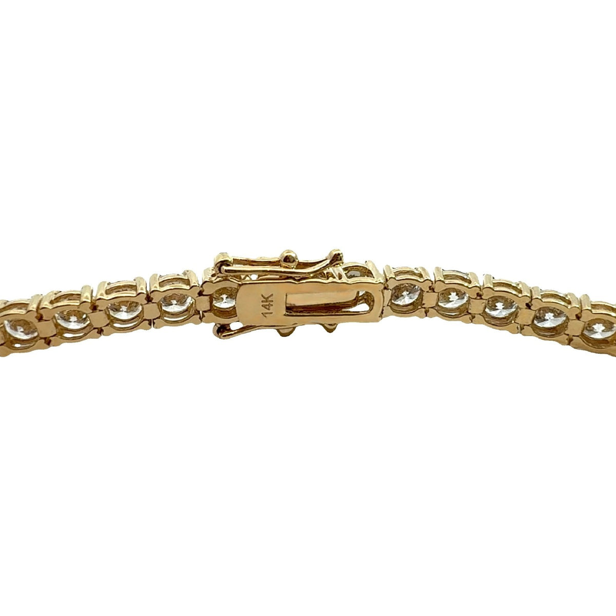 The Jewel Box 14k Yellow Gold 10.36ctw Diamond Tennis Bracelet 7.25"4