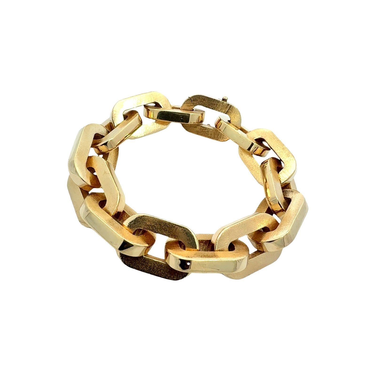 18k Yellow Gold Chunky Link Chain Bracelet0