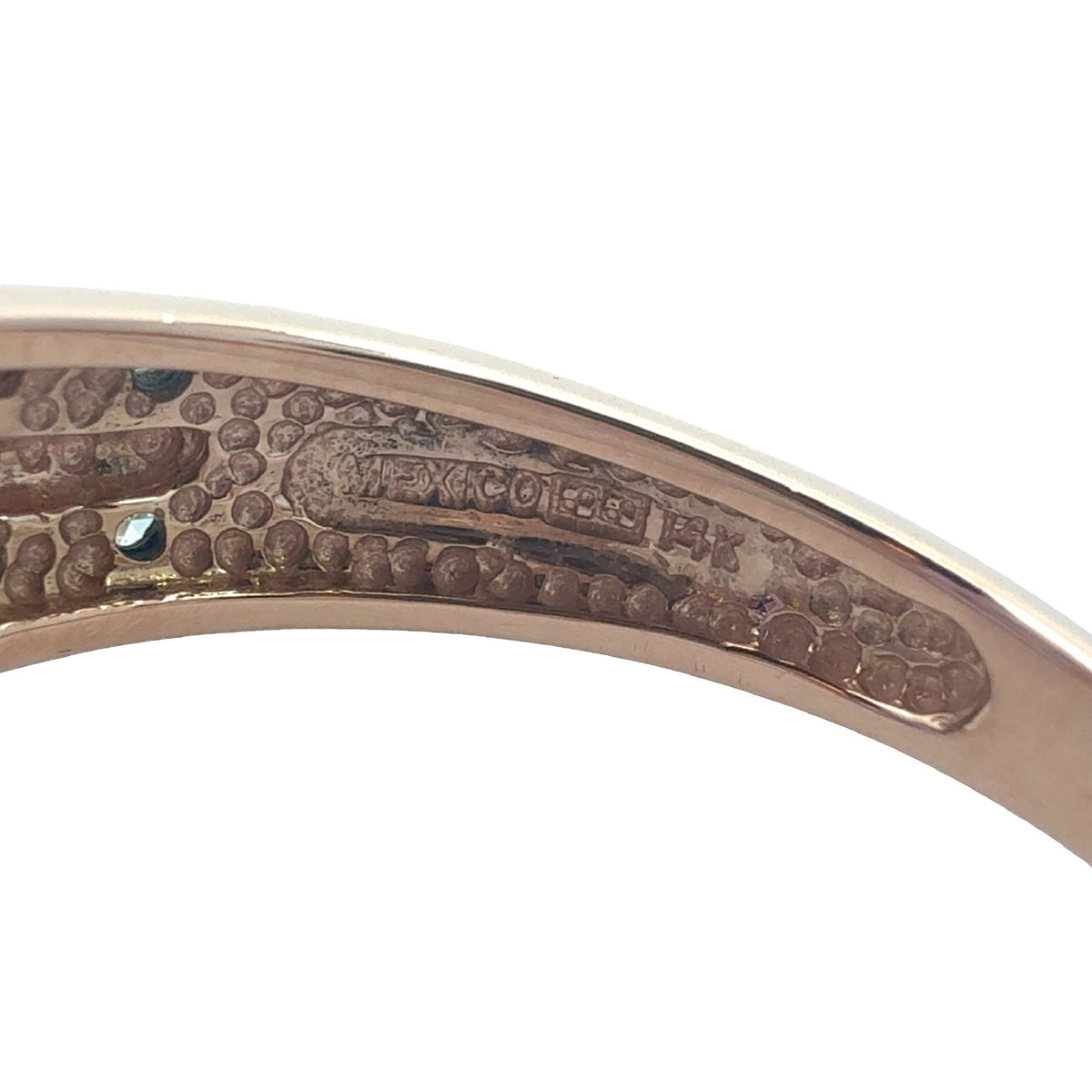 14k Rose Gold 3.81ctw Square Amethyst and 0.10ctw Diamond Ring6