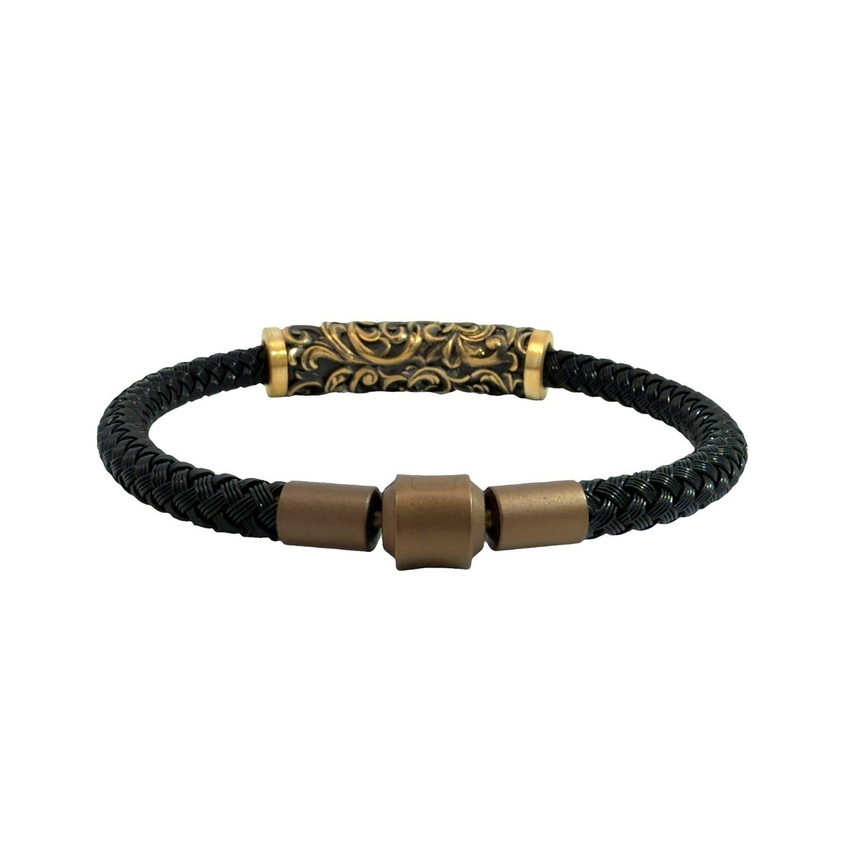 Chow Sang Sang 24k Yellow Gold Stamped Noir Bold Bracelet2