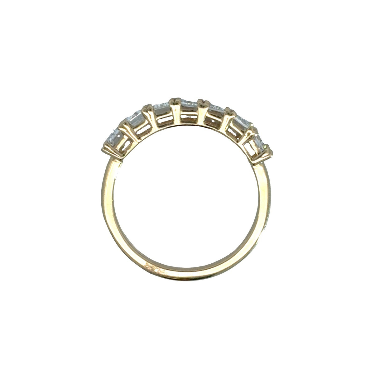 14K Yellow Gold Lab Created 2.10cttw Emerald Cut Diamond Wedding Band Ring5