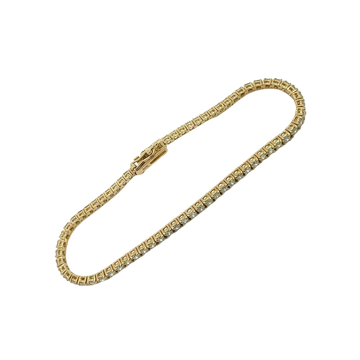 14k Yellow Gold and 3.56cttw Diamond Tennis Bracelet1
