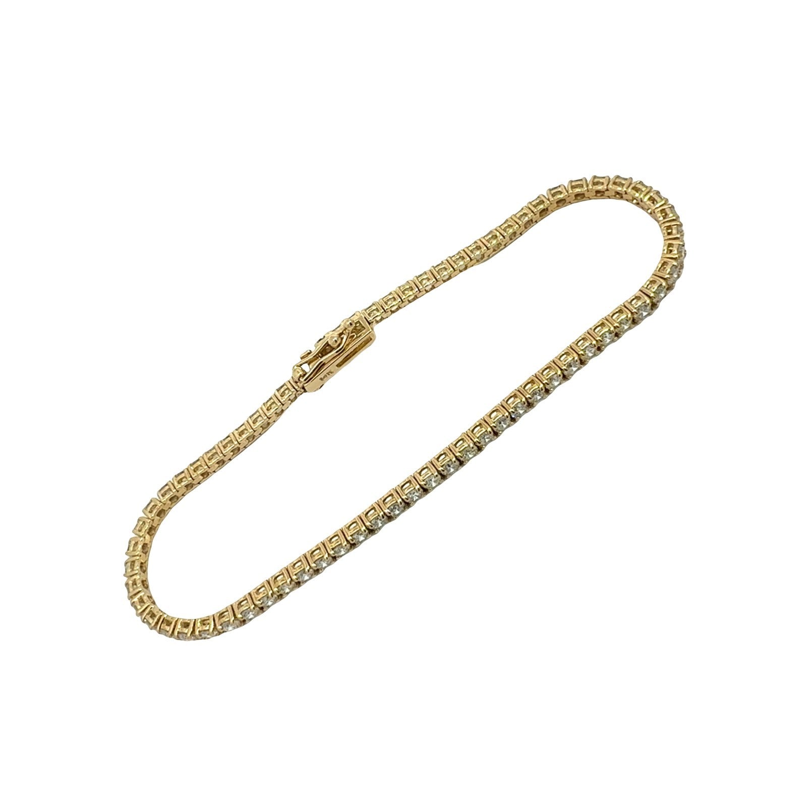 14k Yellow Gold and 3.56cttw Diamond Tennis Bracelet1