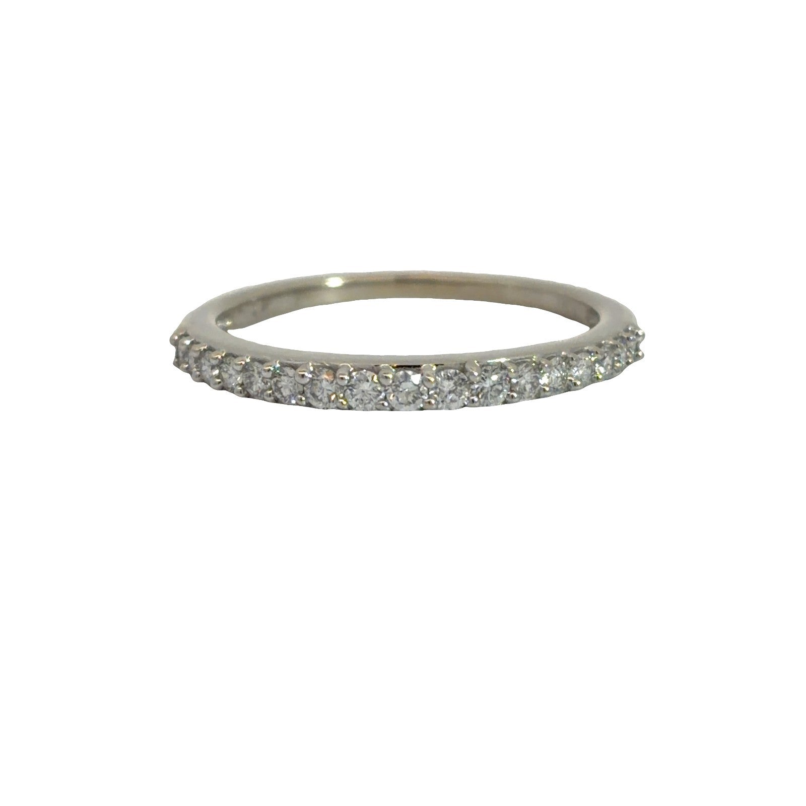 14K White Gold Diamond 0.61ctw Wedding Band Ring1