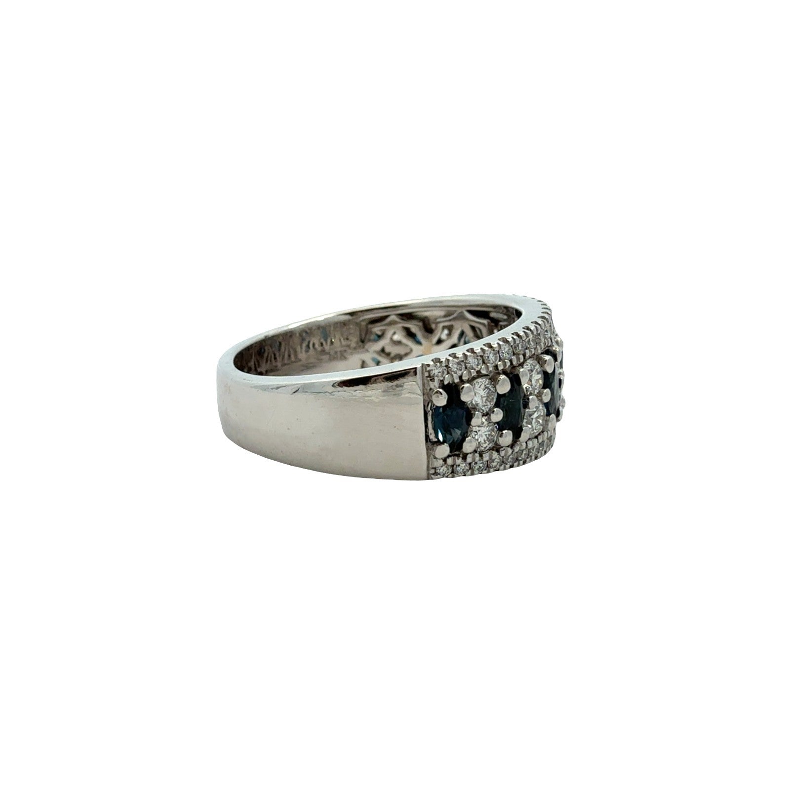 Vera Wang Wish 14k White Gold 0.80cttw Sapphire & 0.30cttw Diamond Band Ring4