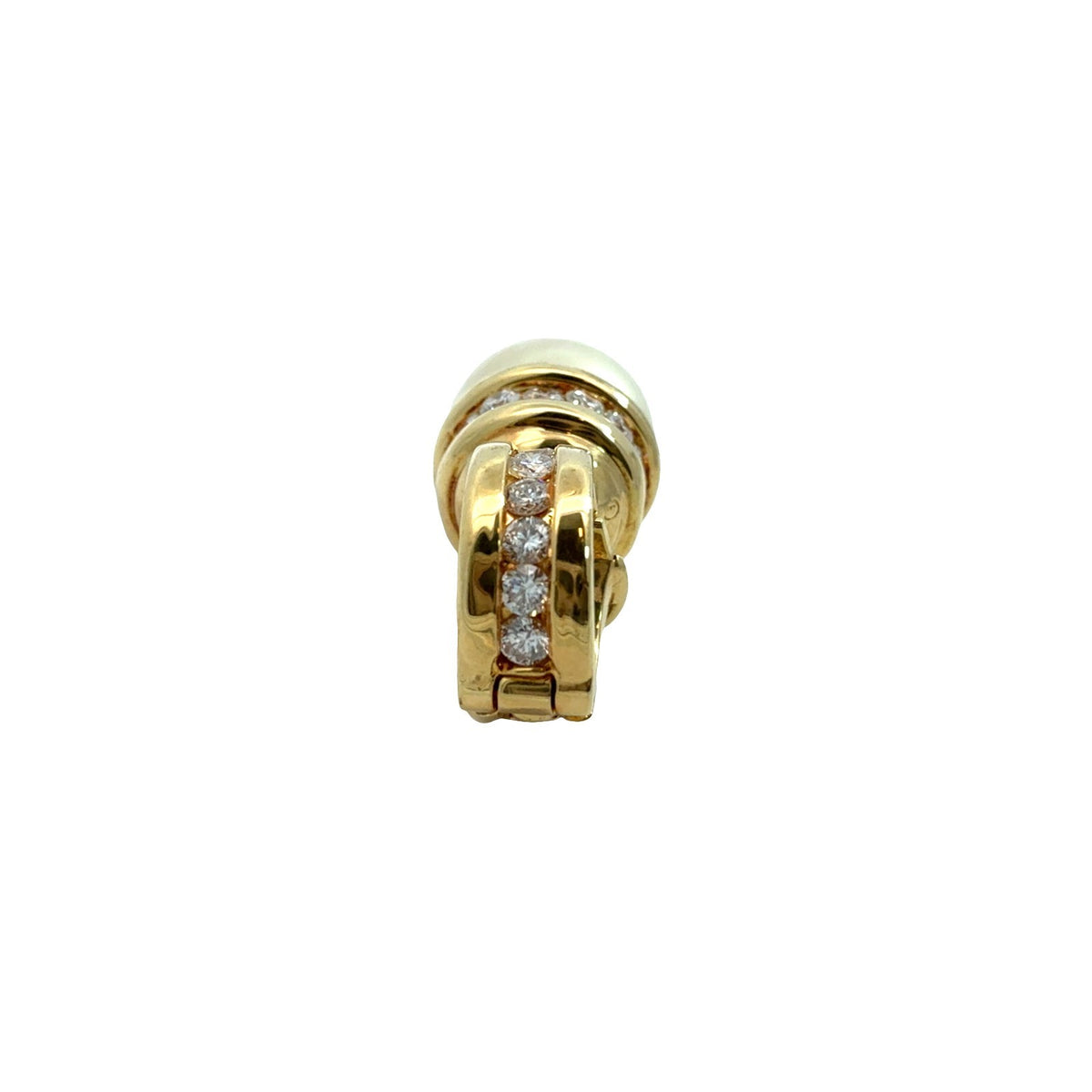 David Yurman 18k Yellow Gold Pearl and 0.32cttw Diamond Enhancer Pendant3