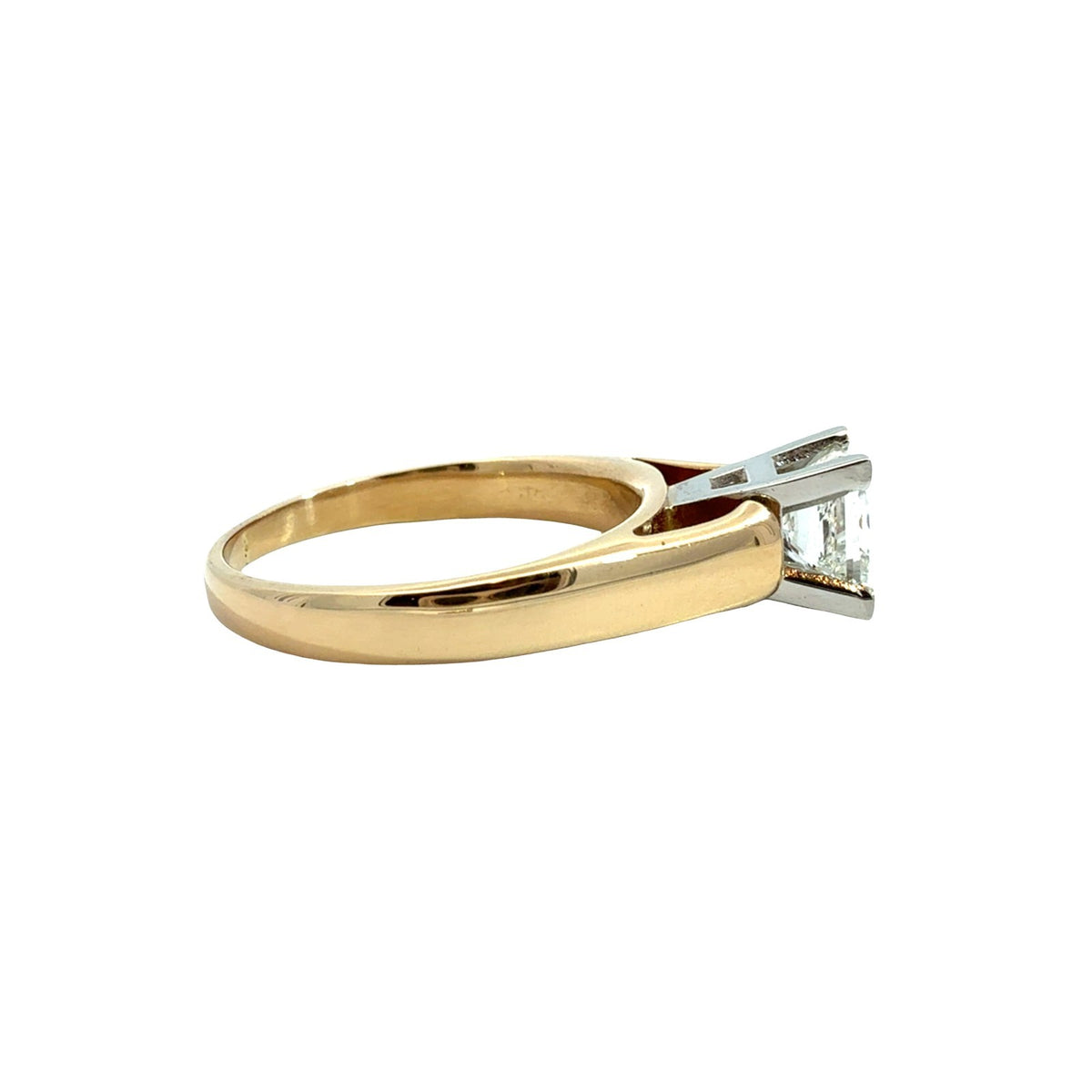 18k Yellow Gold & Platinum 0.54tcw Princess-Cut Diamond Engagement Ring4