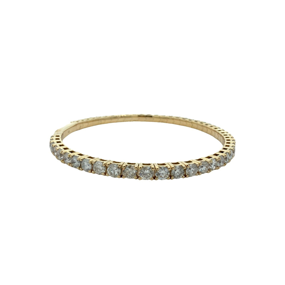 The Jewel Box 14k Yellow Gold 6.20ctw Diamond Flex Bangle 6.5 in3