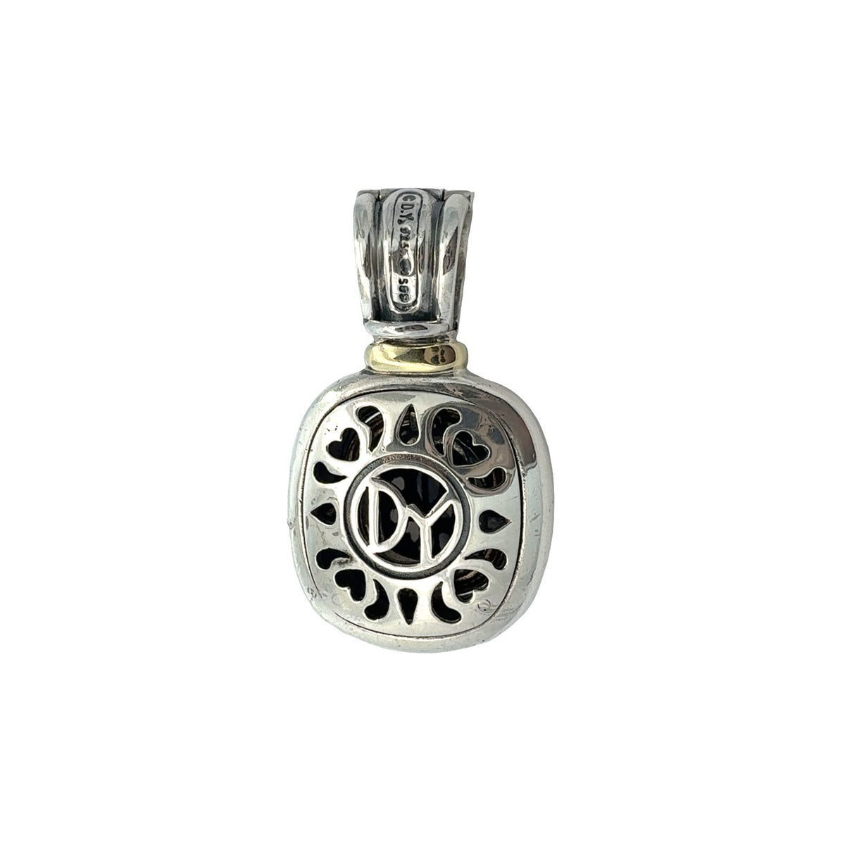 David Yurman Sterling Silver & Onyx Albion Enhancer Pendant with 14k Accents5