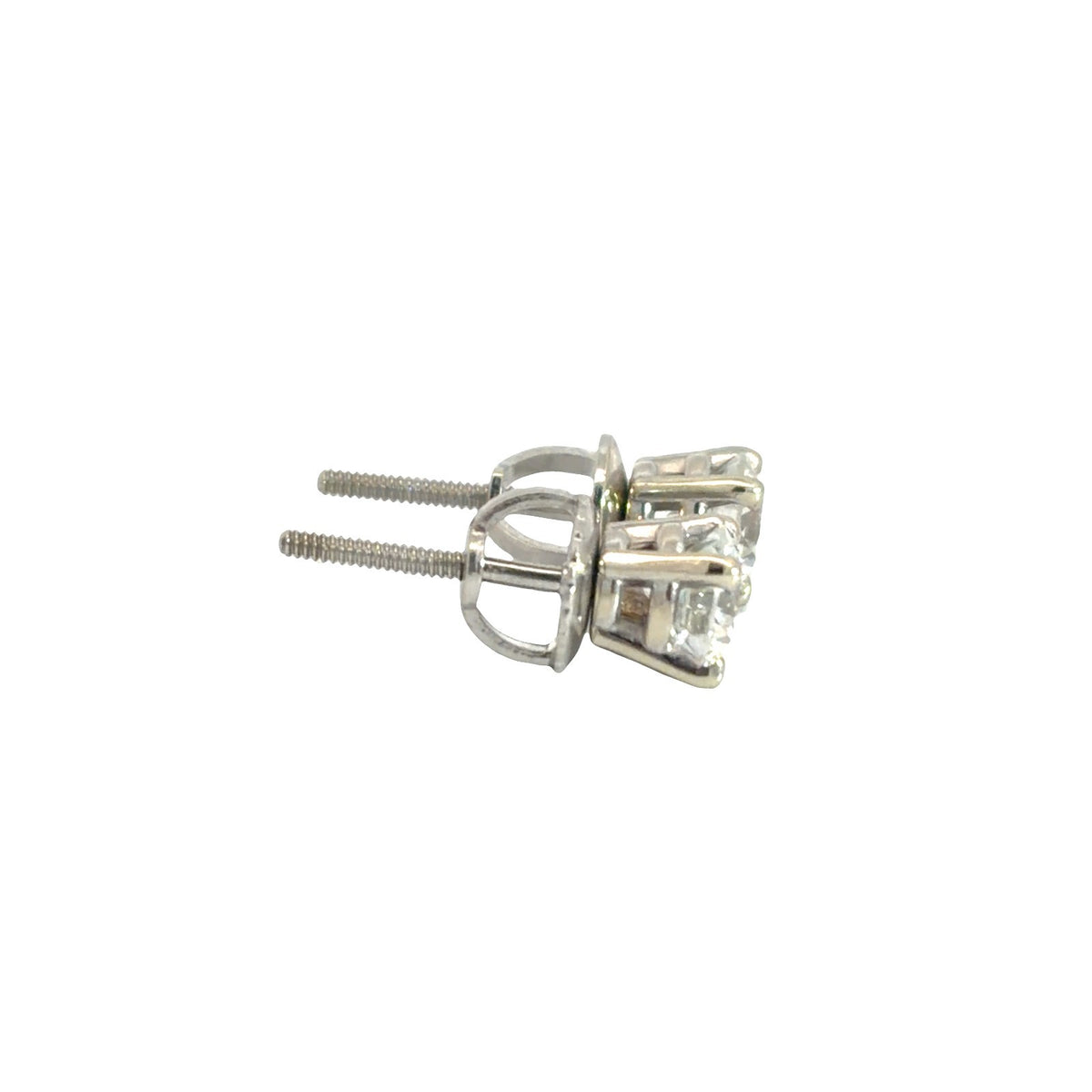 14k White Gold 0.75cttw Diamond Stud Earrings3