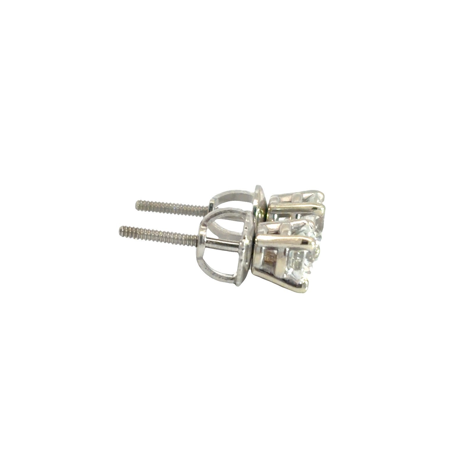 14k White Gold 0.75cttw Diamond Stud Earrings3
