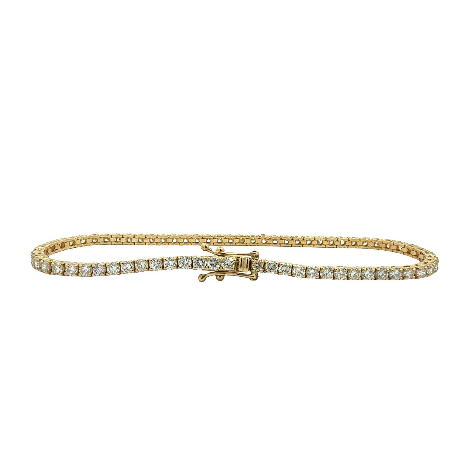 14k Yellow Gold and 3.56cttw Diamond Tennis Bracelet3