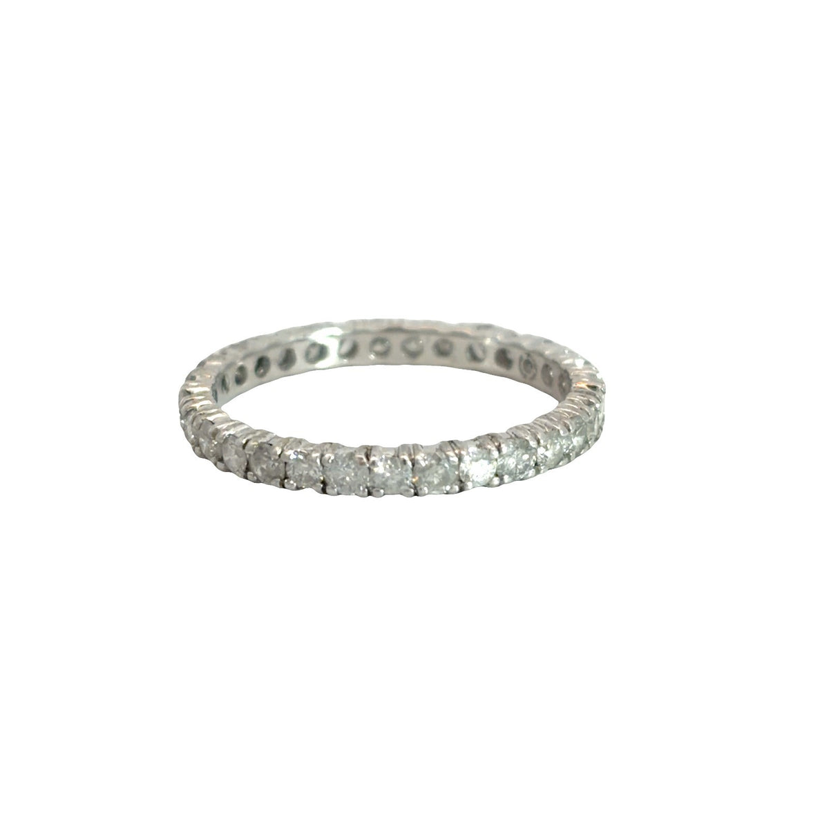 14K White Gold Diamond 1.01ctw Eternity Band Ring3