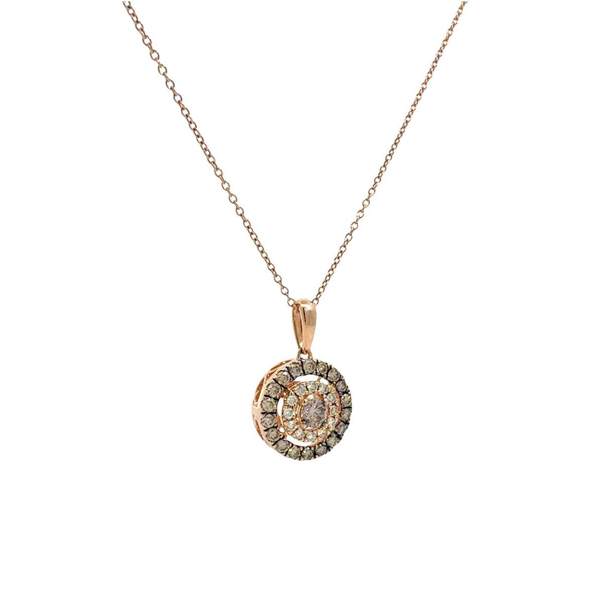 Le Vian 14k Rose Gold 0.61cttw Diamond Halo Pendant Necklace3
