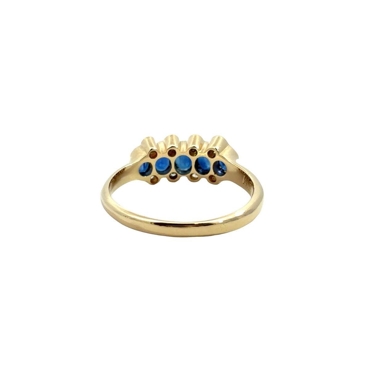 14k Yellow Gold 0.85cttw Sapphire and 0.18cttw Diamond Multi-Stone Ring3