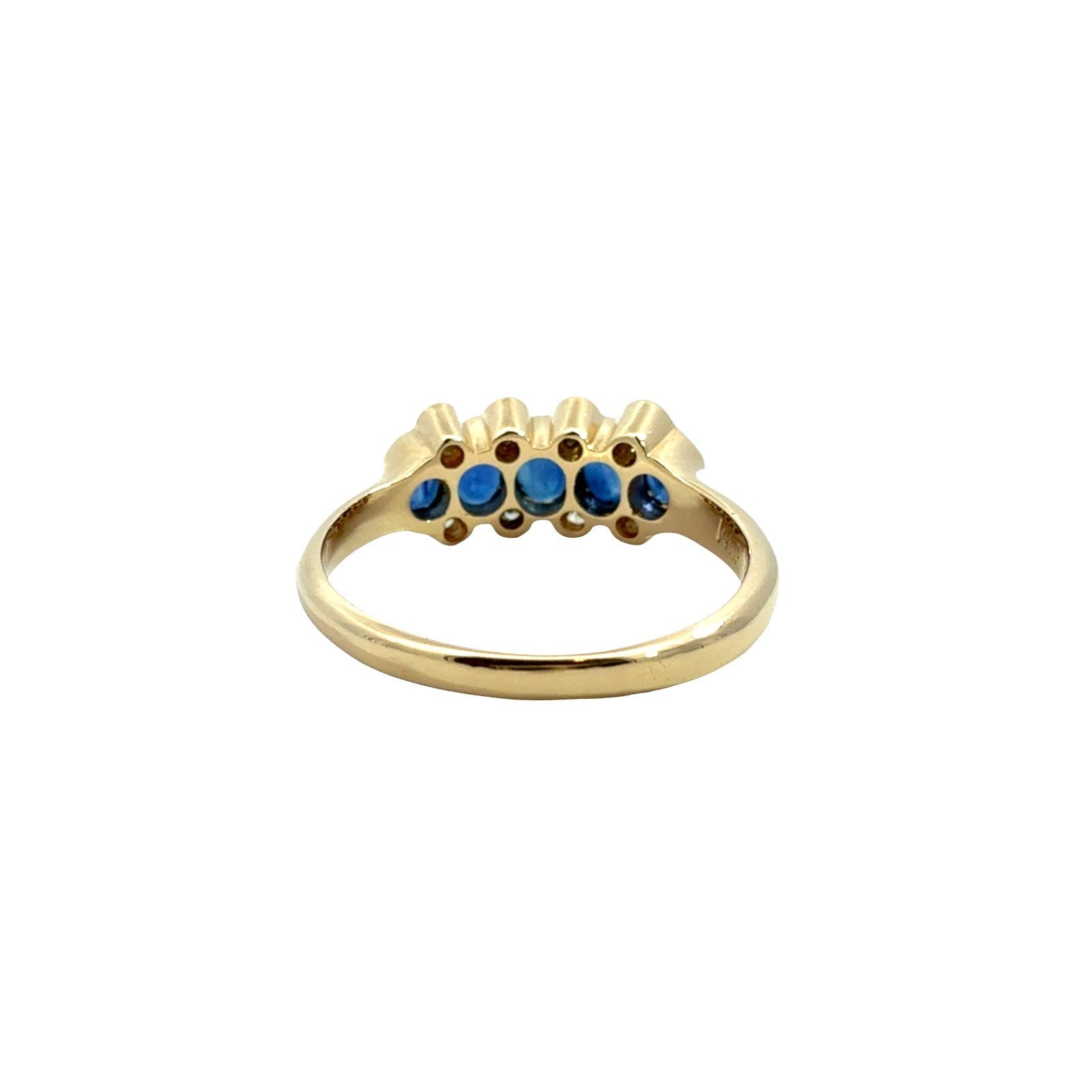 14k Yellow Gold 0.85cttw Sapphire and 0.18cttw Diamond Multi-Stone Ring3
