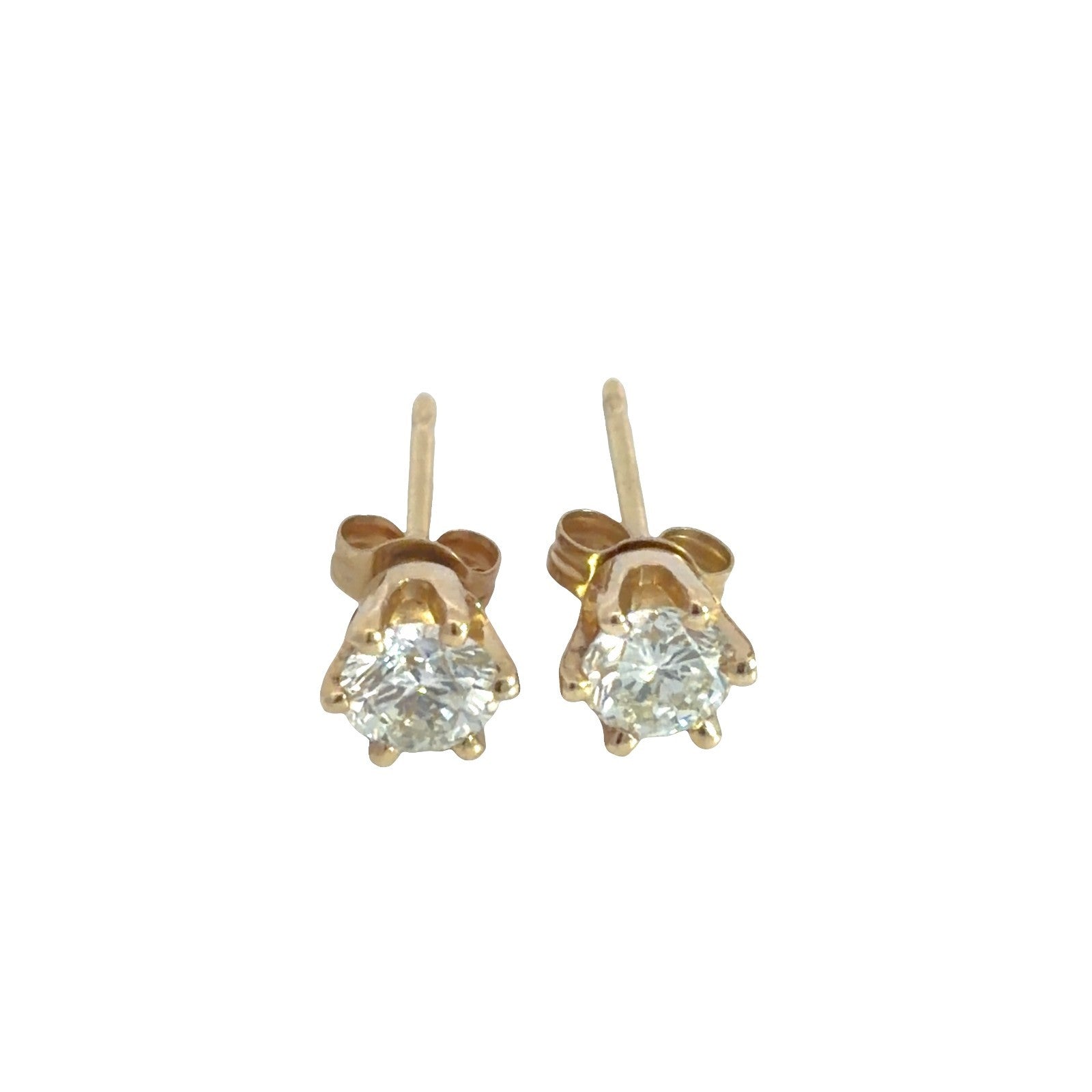 14k Yellow Gold 0.52cttw Diamond Stud Earrings3