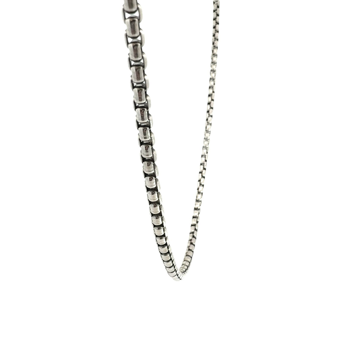 David Yurman Sterling Silver Box Link Chain Necklace4