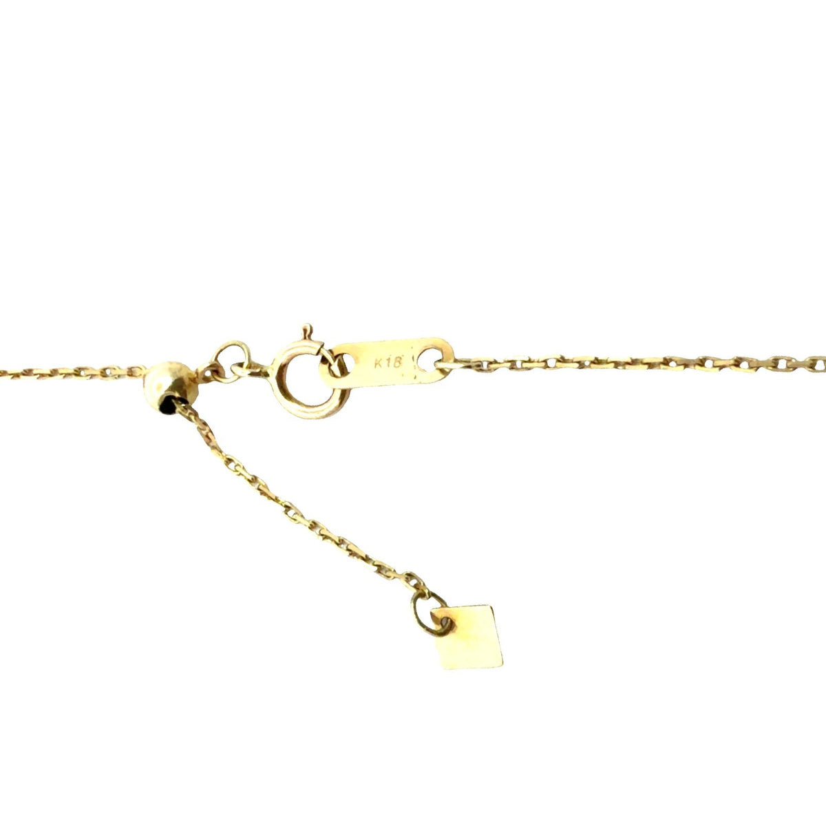 18k Yellow Gold 0.30cttw Diamond Curved Bar Pendant Necklace 16" 4