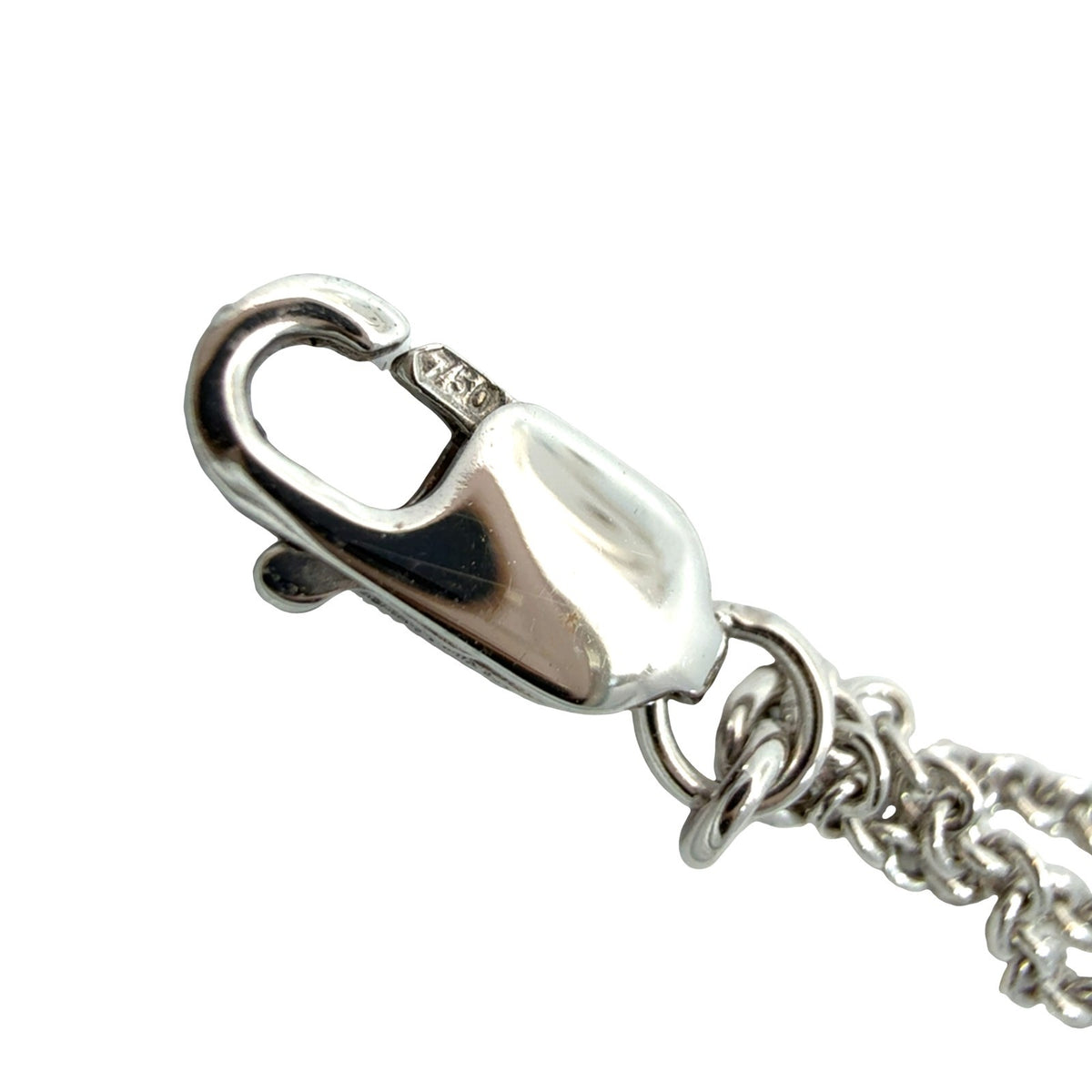 18k White Gold Multi-Strand 0.23cttw Diamond Station Chain Bracelet 7"5