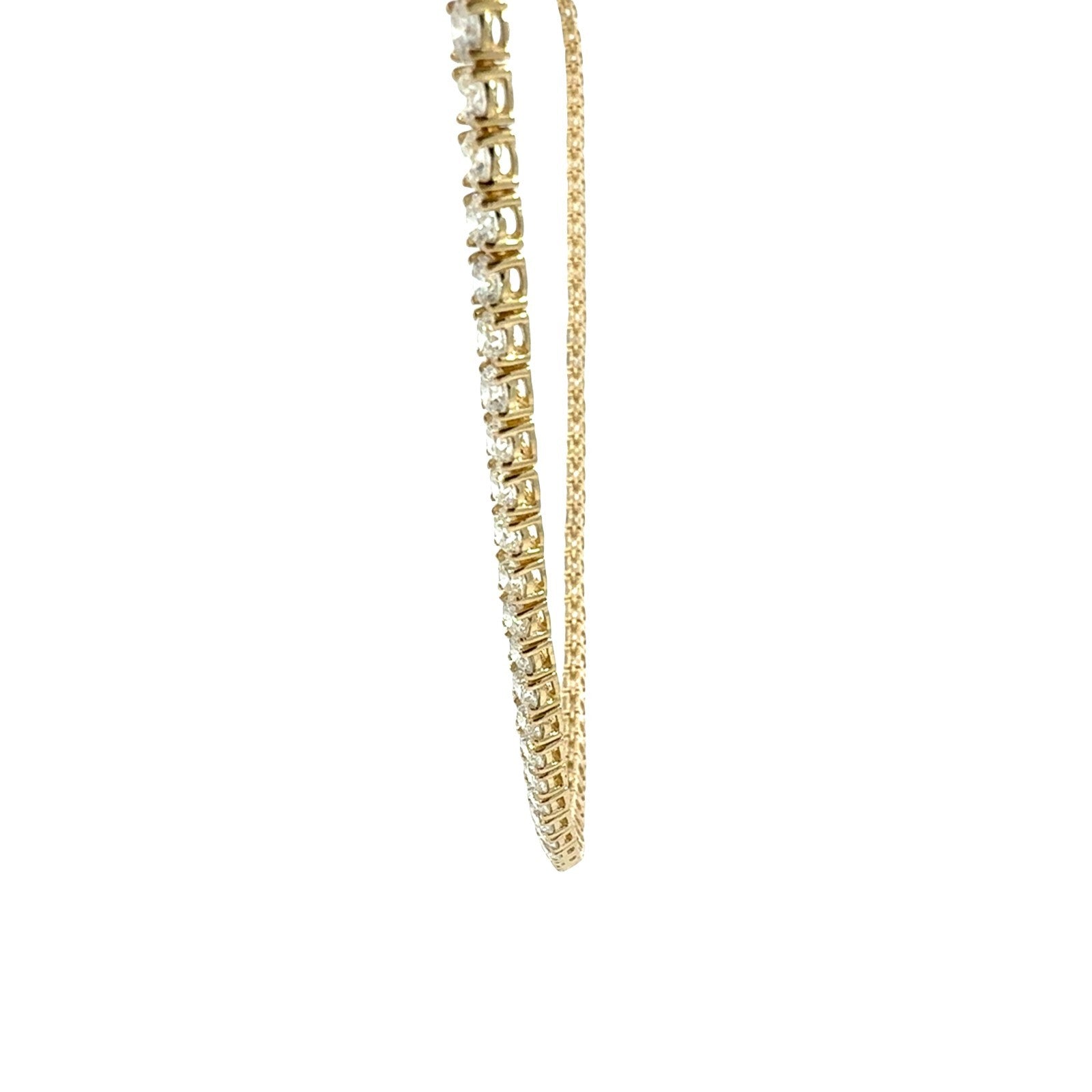 NEW 14k Yellow Gold 21.63cttw Diamond Tennis Necklace 16.5"4