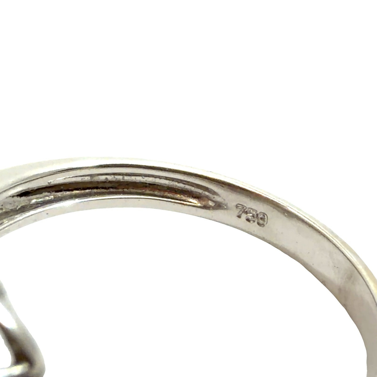 18k White Gold 0.65ctw Diamond Cluster Cocktail Ring Size 6.54