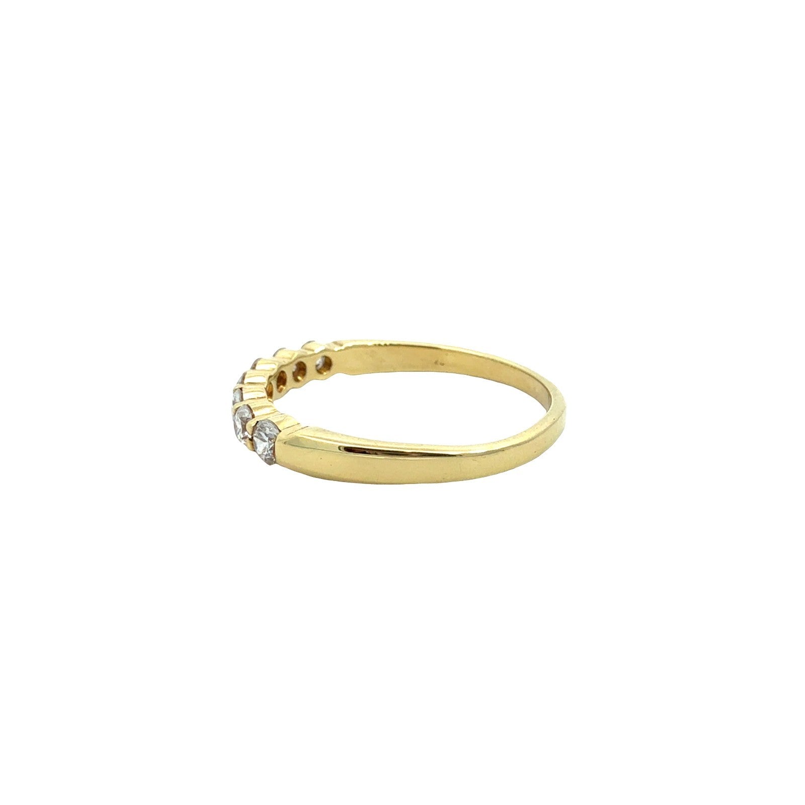 18k Yellow Gold 7 Stone 0.42cttw Diamond Wedding Band Ring2
