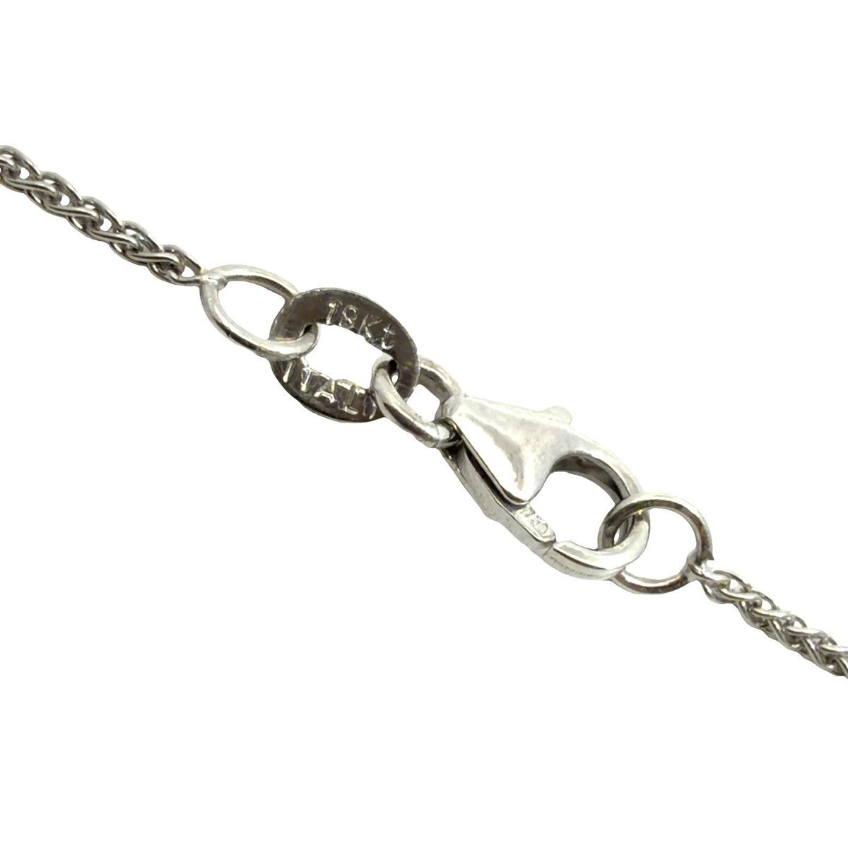 18k White Gold  0.60ctw Diamond Cluster Pendant Necklace5