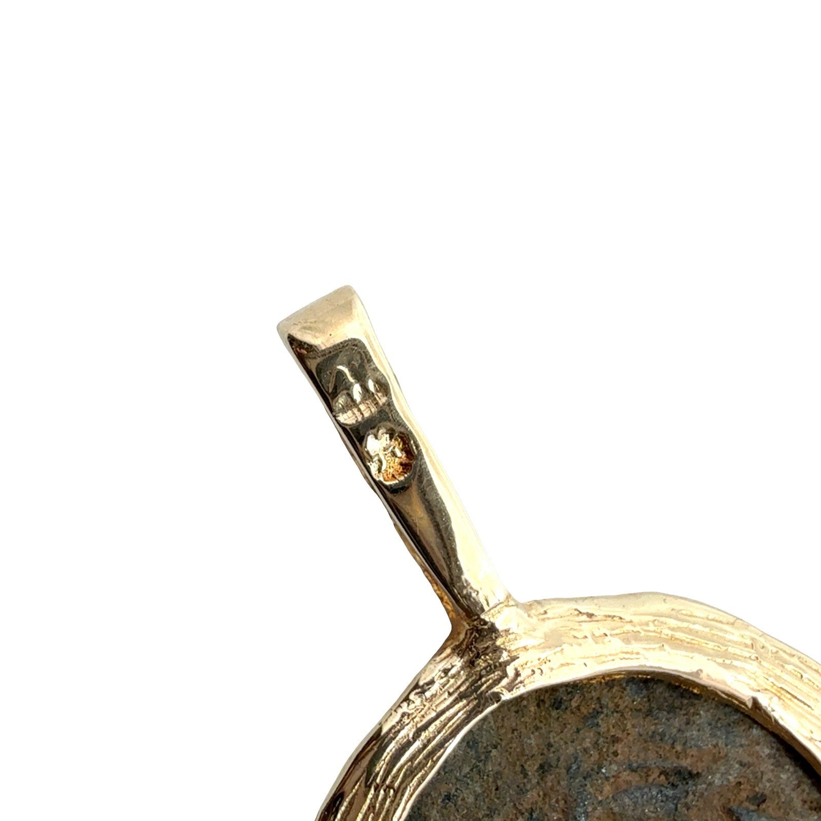 14k Yellow Gold Ancient Prutah Coin Pendant8