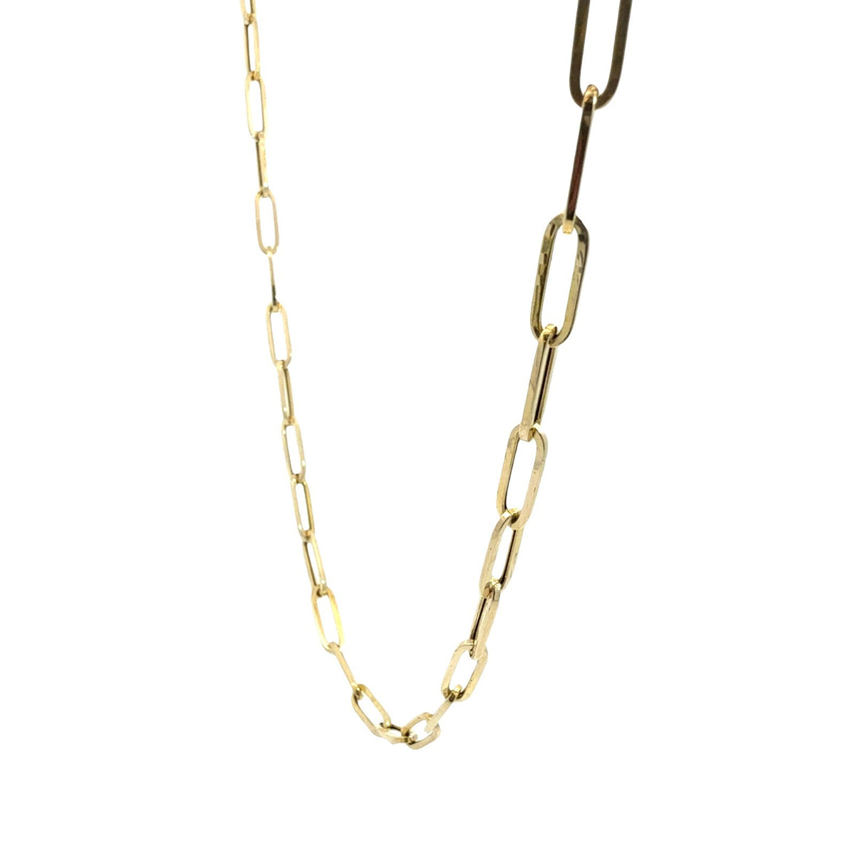 10k Yellow Gold Paperclip Link Chain Necklace 24"1