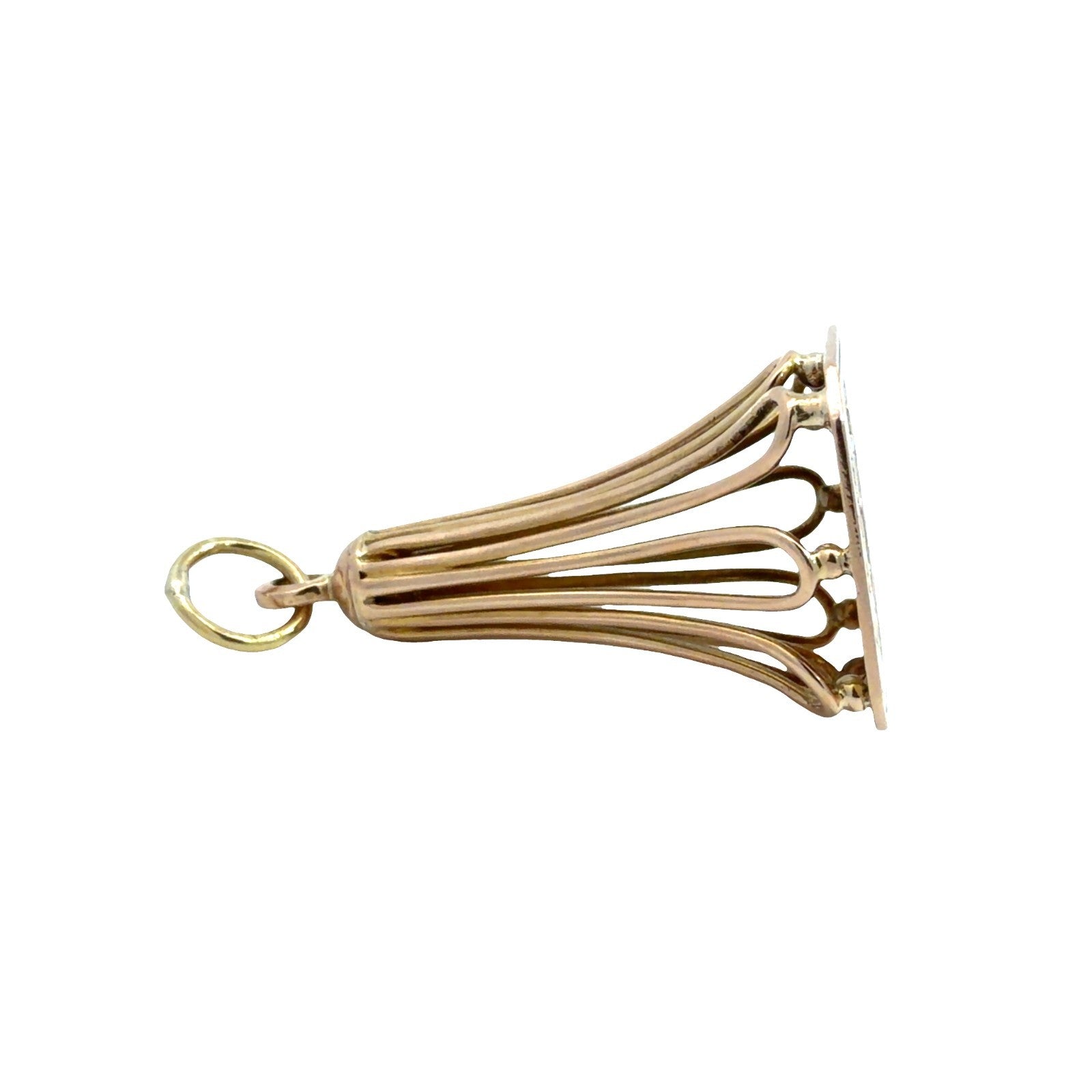 Antique Victorian 17k Yellow Gold Lion and Crown Intaglio Fob Pendant4