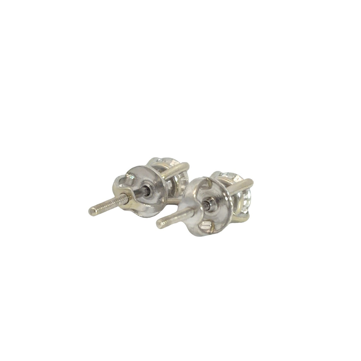 14k White Gold 0.75cttw Diamond Stud Earrings2