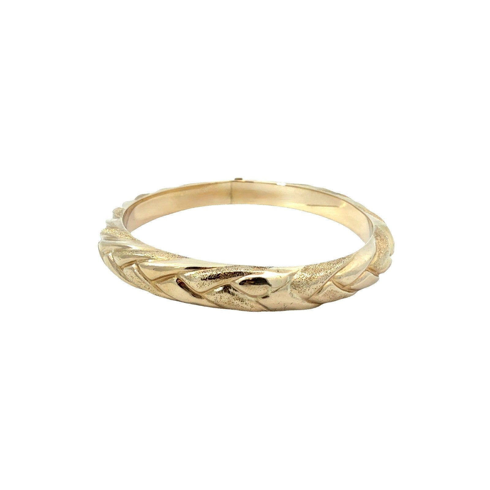 Stamped 14K Yellow Gold Braided Bangle Bracelet2