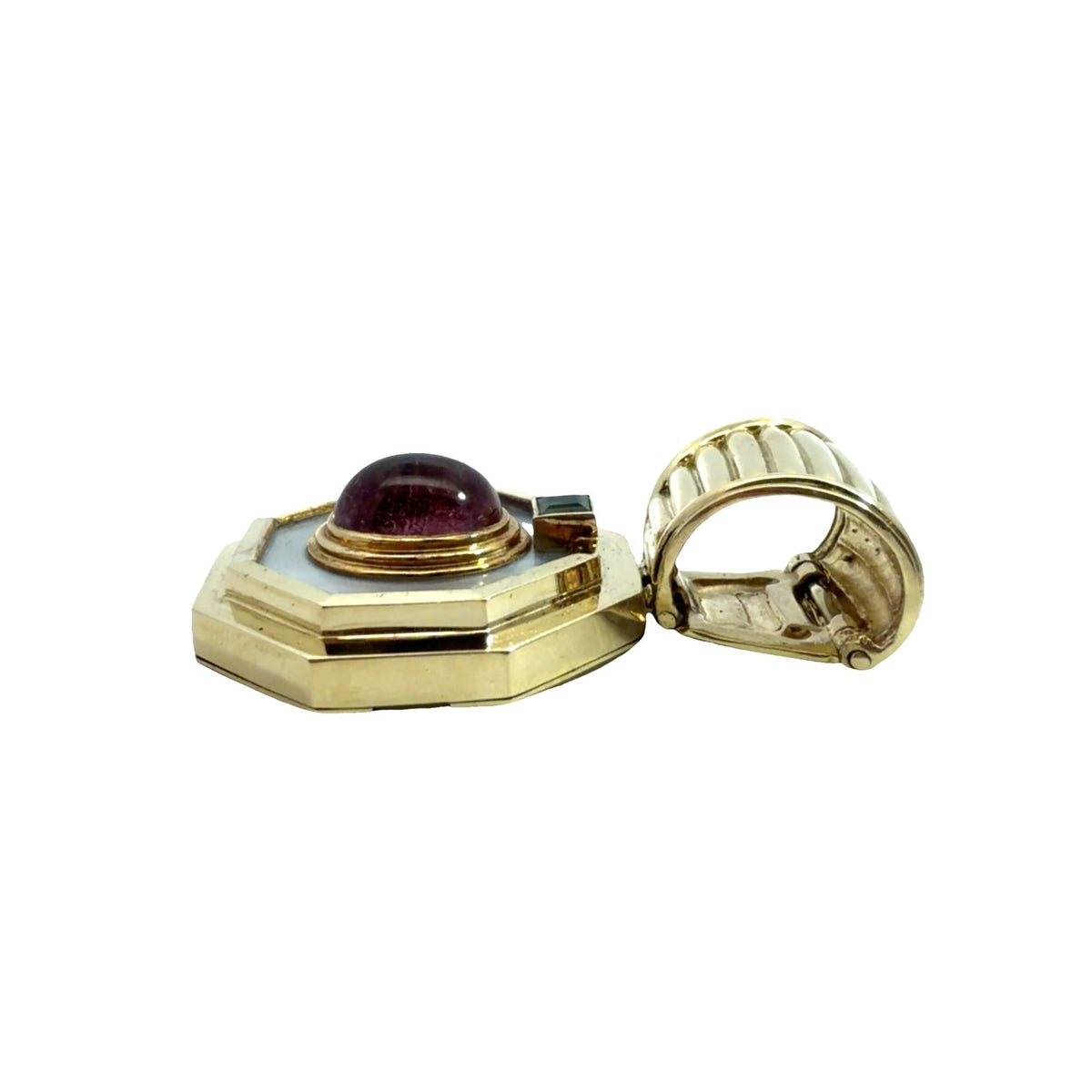 David Yurman 14k Yellow Gold Pendant with Tourmaline2