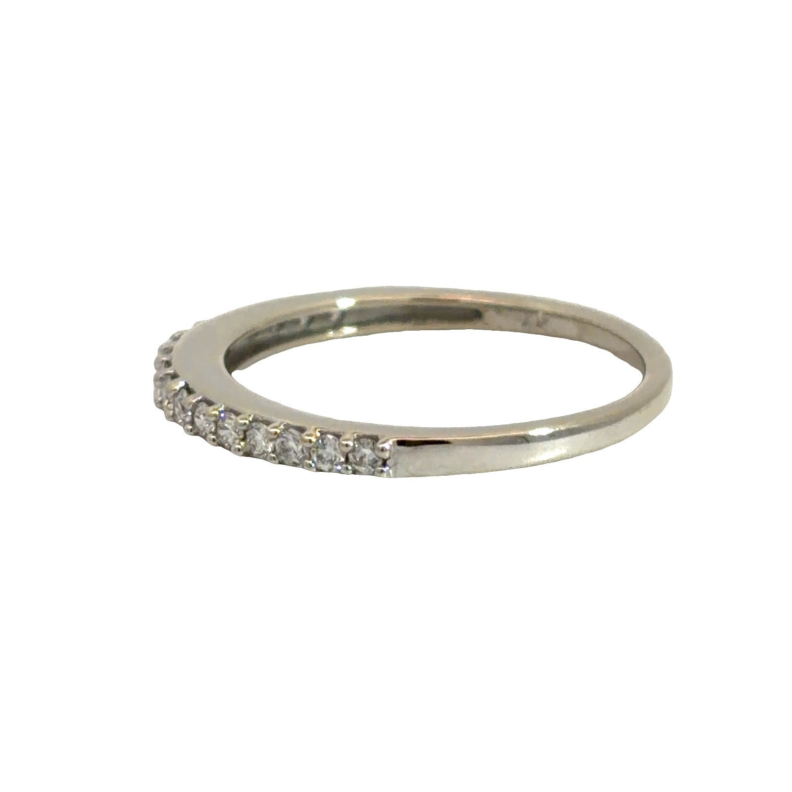 14K White Gold Diamond 0.61ctw Wedding Band Ring2