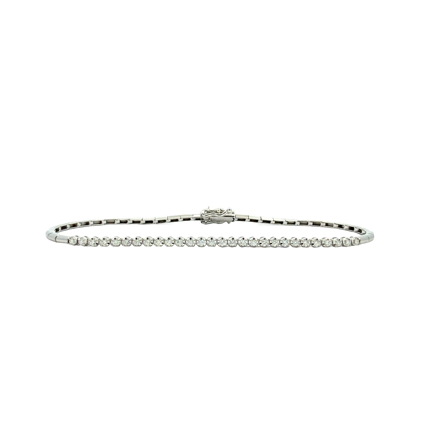 14k White Gold Half 0.21cttw Diamond Tennis Bracelet0