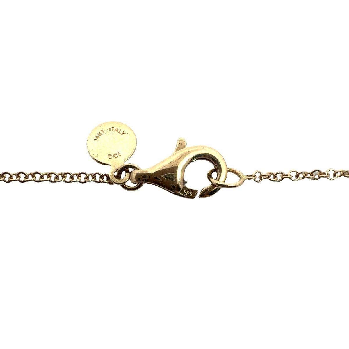 14k Yellow Gold Heart Pendant Necklace 18"2