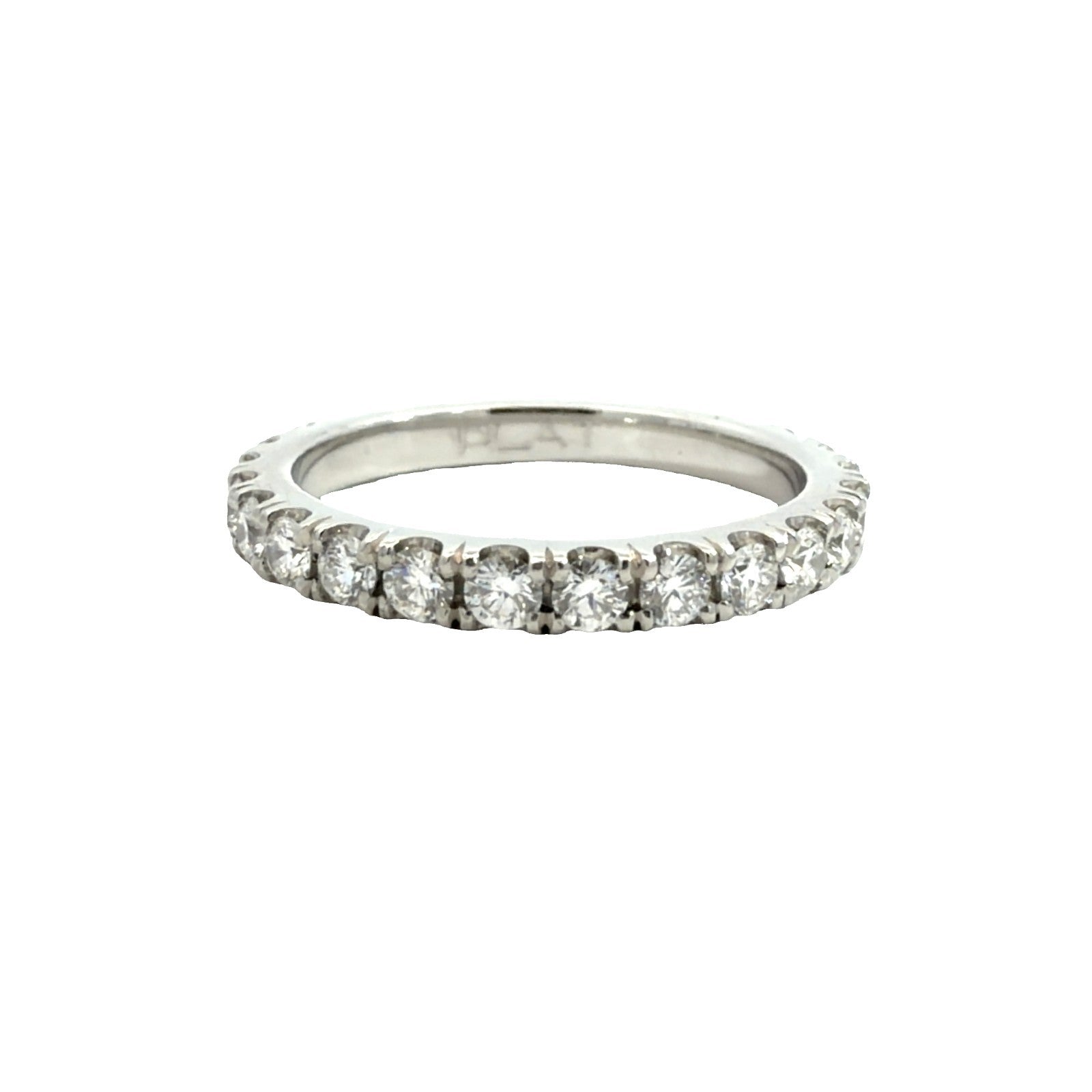 Platinum and 0.98ctw Diamond Eternity Band Ring Size 60
