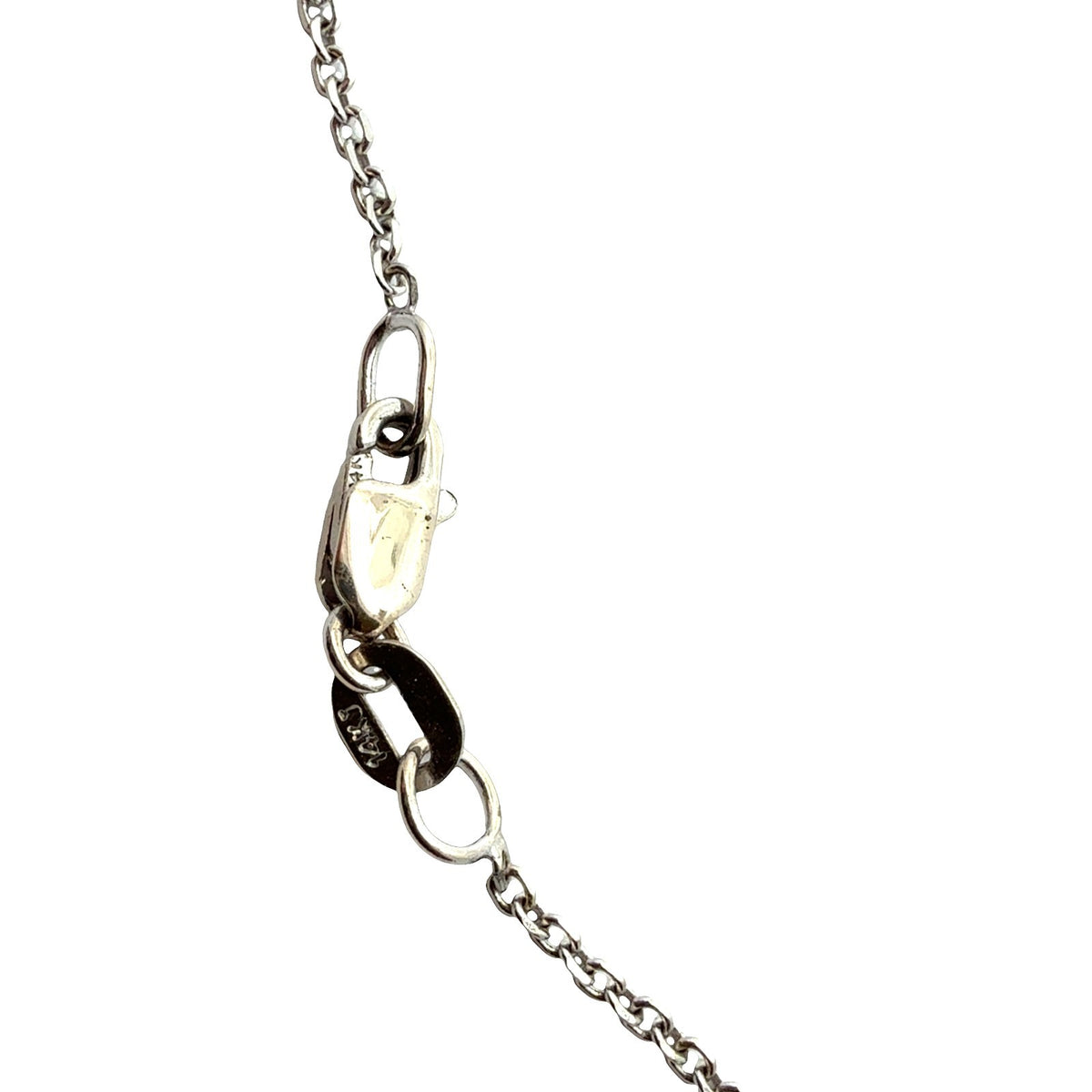 14k White Gold 0.58cttw Diamond Open Teardrop Pendant Necklace4