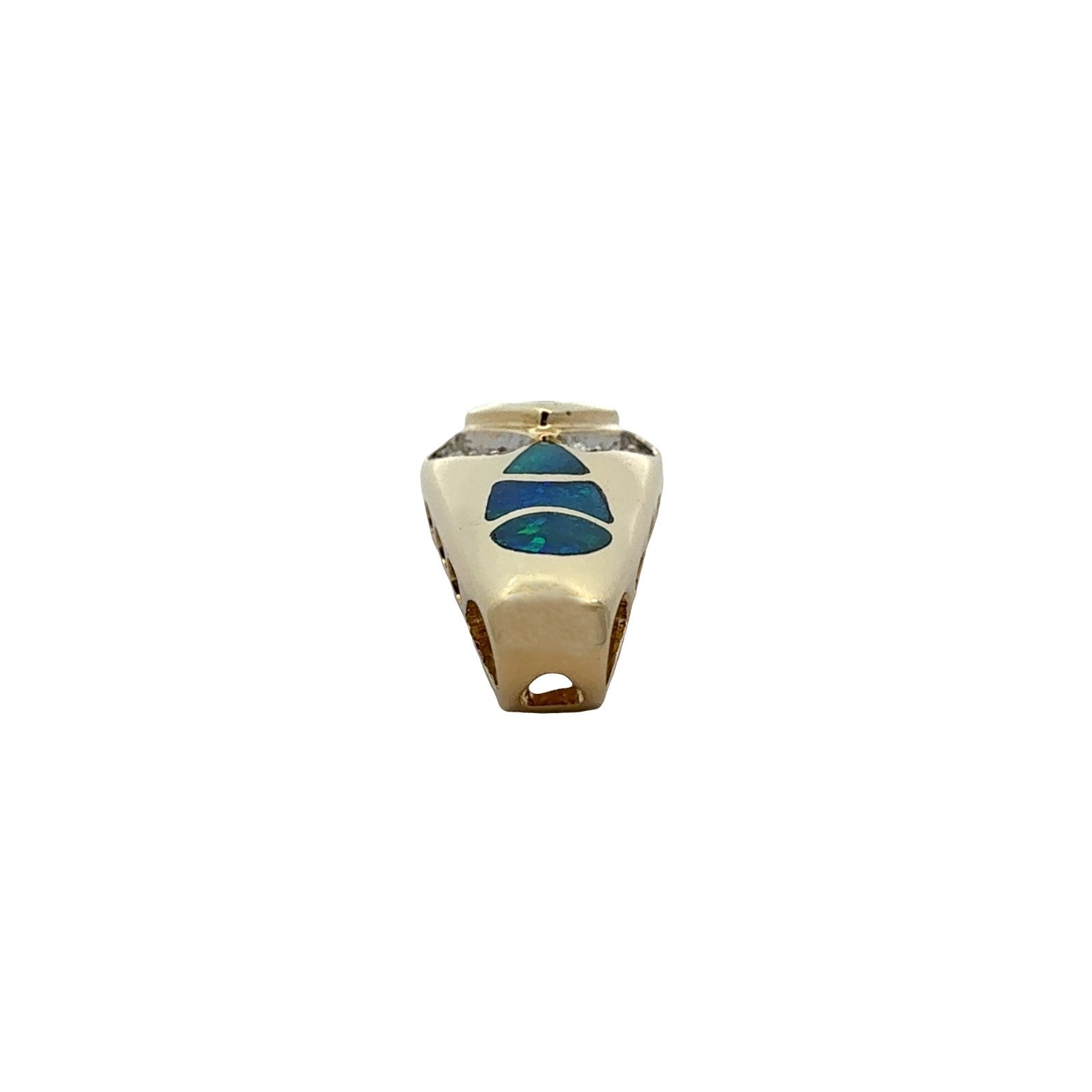 14k Yellow Gold 0.49tcw Tanzanite 0.14cttw Diamond & Opal Inlay Pendant3