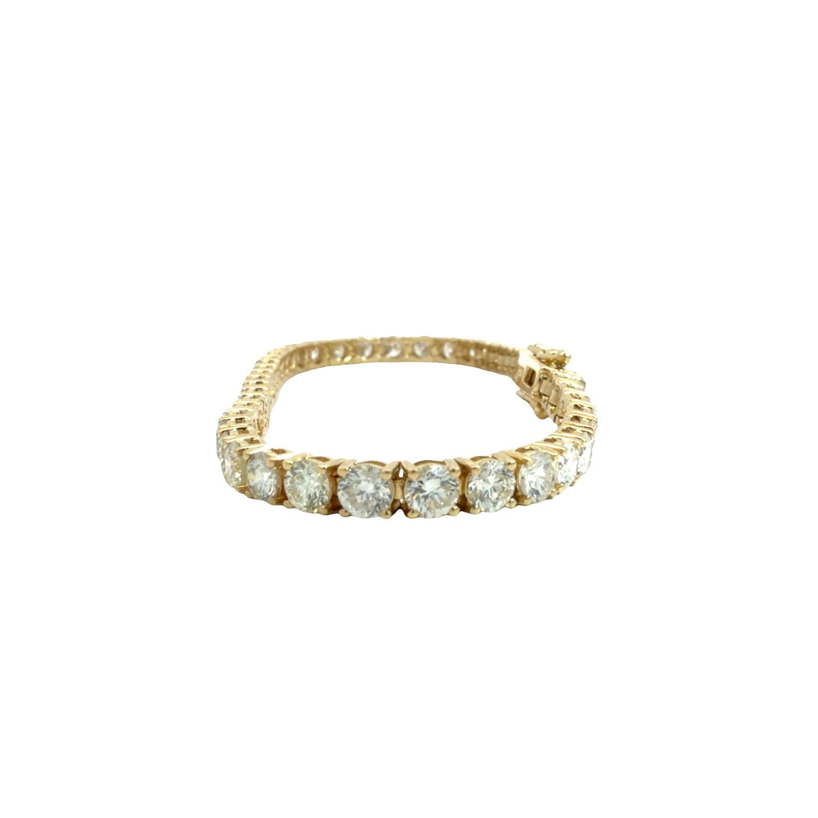 NEW 14k Yellow Gold 9.33cttw Diamond Tennis Bracelet 7"0