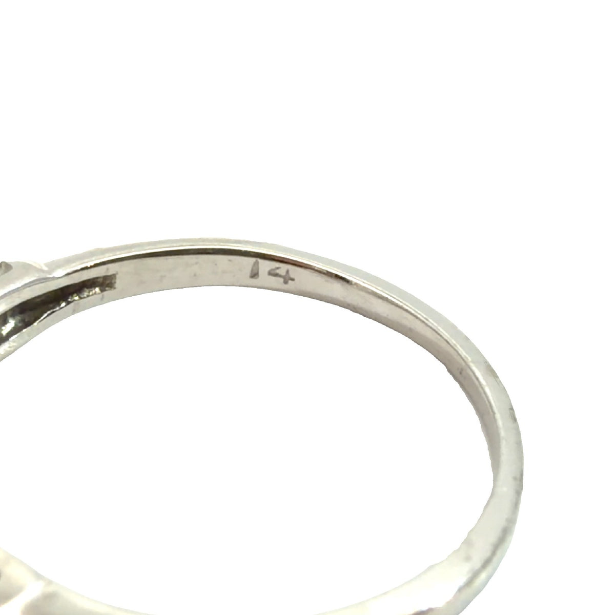Vintage 14k White Gold 0.83cttw Diamond Engagement Ring Size 65