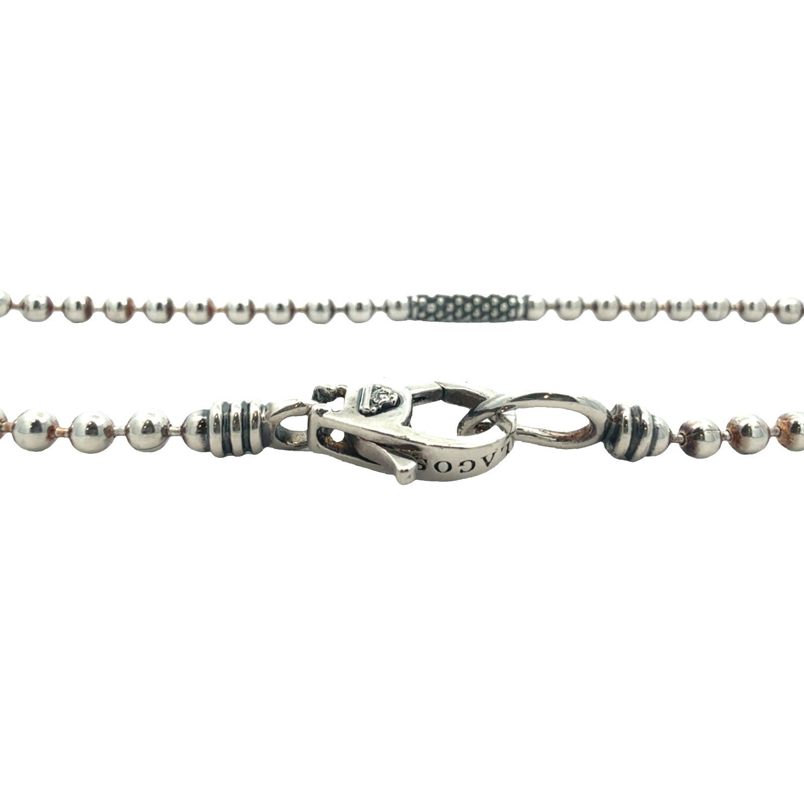 Lagos Sterling Silver Caviar Beaded Bracelet Large 7.25"4