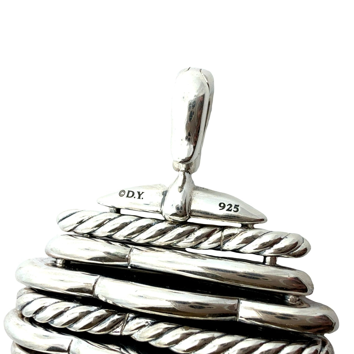 David Yurman Sterling Silver and 0.86cttw Diamond Tides Collection Pendant8