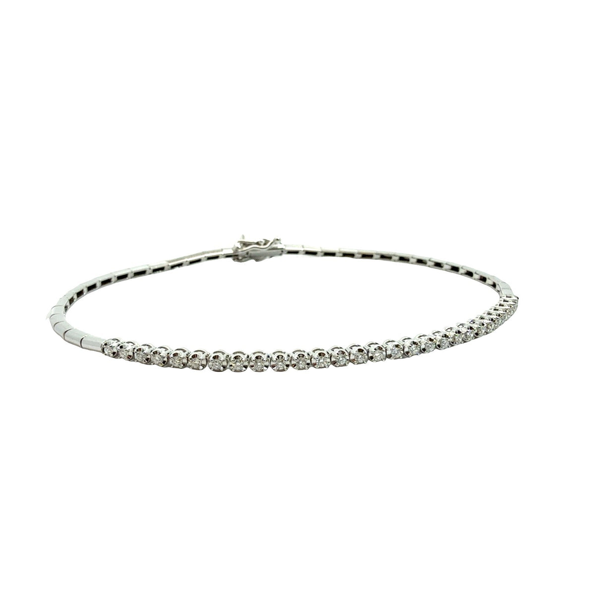 14k White Gold Half 0.21cttw Diamond Tennis Bracelet1