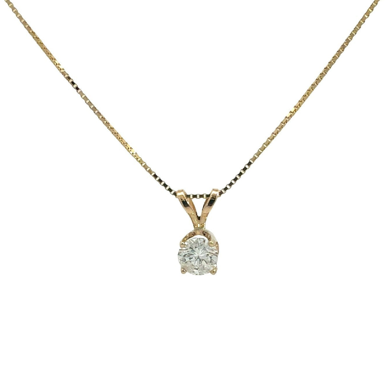 14k Yellow Gold and 0.74ctw Diamond Pendant Necklace 18"0