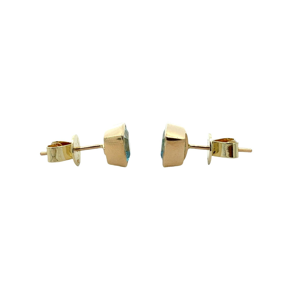 14k Yellow Gold and Cushion-Cut 3.06cttw Topaz Stud Earrings2
