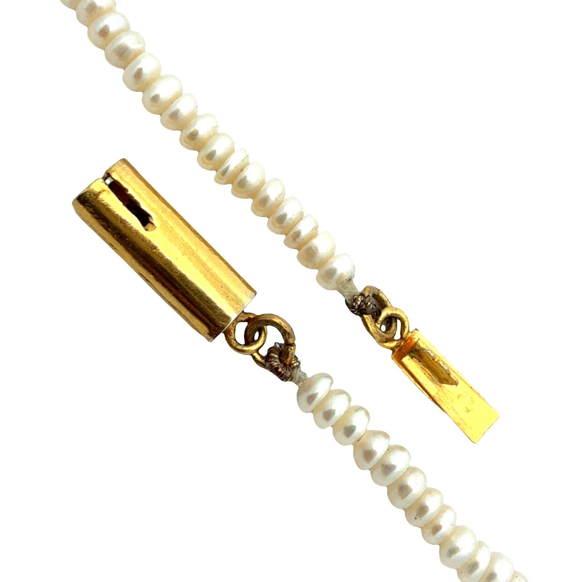 Antique Victorian 14k Yellow Gold Pearl and 0.77ctw Emerald Necklace6